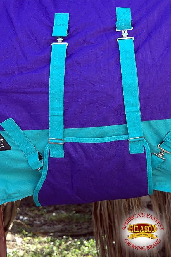HILASON 1200D Winter Waterproof Poly Horse Blanket Belly Wrap | Turnout Blankets for Horses