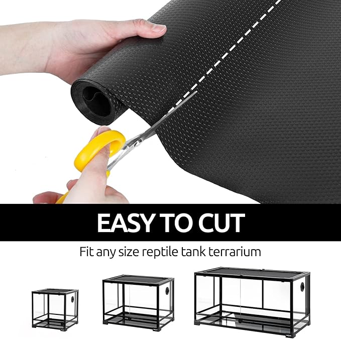 REPTI ZOO Reptile Substrate Mat Terrarium Carpet, 118" x 23.6" Non-Adhesive Reptile Terrarium Bedding Substrate Liner, Reptile Tank Accessories for Bearded Dragon,Leopard Gecko,Lizard,Tortoise
