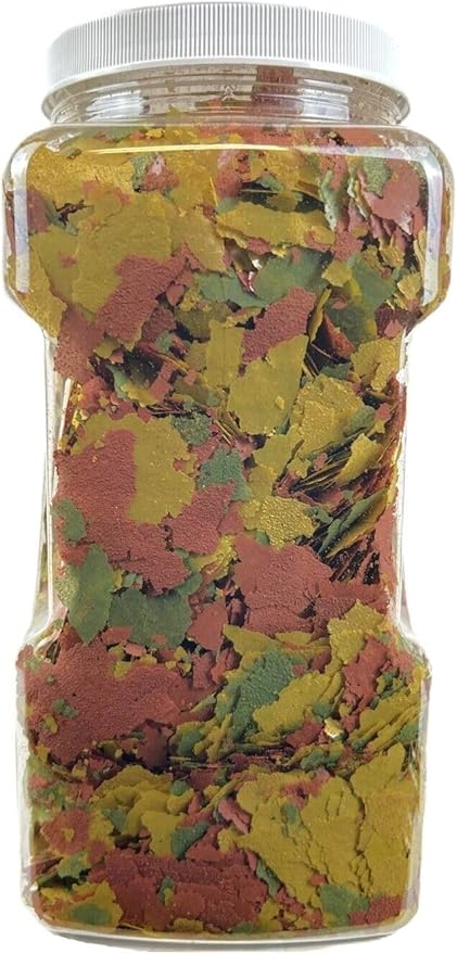 Aquatic Foods Inc. Tropical Fish Flakes, Mix of Krill, Color Enhancing, Spirulina Flakes for Cichlids, Angels, Live Bearers, Tetras, Guppies, All Tropical Fish...WL 6oz Med Jar