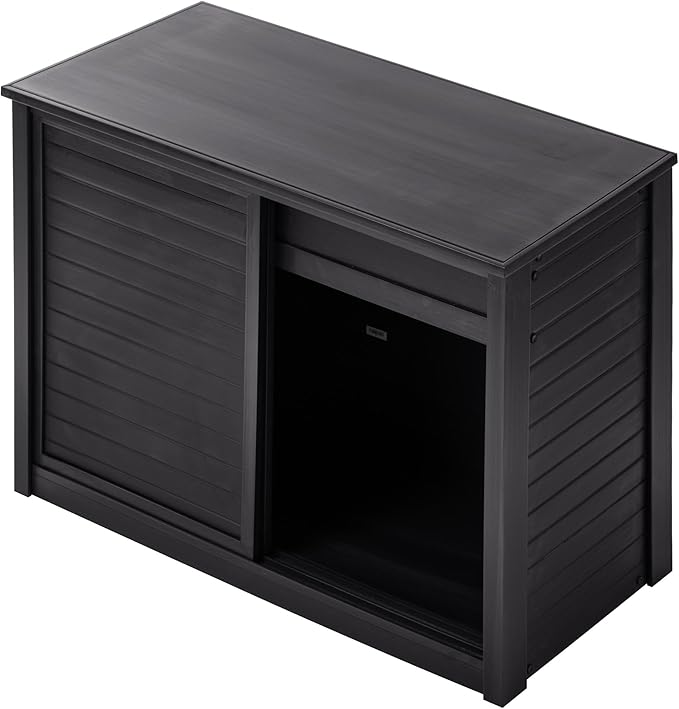 New Age Pet ECOFLEX Two Medium Reptile Enclosures with Matching Stacker and Cabinet Stand Set in Black