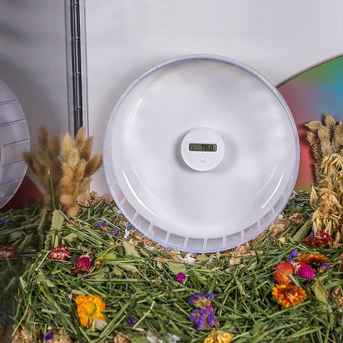 Niteangel Accurately Hamster Wheel Pedometer - Small Animal Step Counter for Super-Silent Acrylic & Wooden Wheels