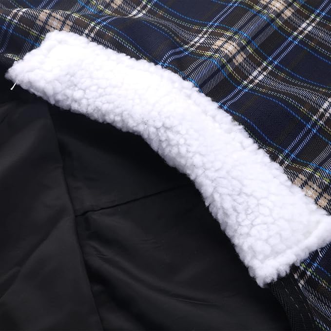 600 Denier Ripstop Mini Horse Blanket - 0g Fill Lightweight, Waterproof Breathable Miniature Pony/Donkey Turnout Rain Sheet Blueplaid 42