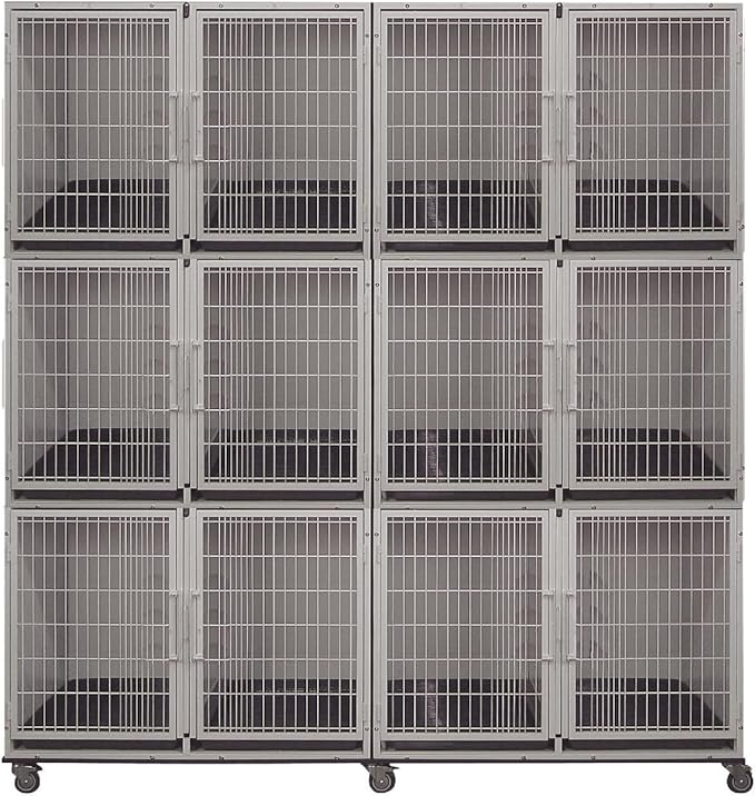 6 or 12 Unit Modular Powder Coated Cage Bank Kit