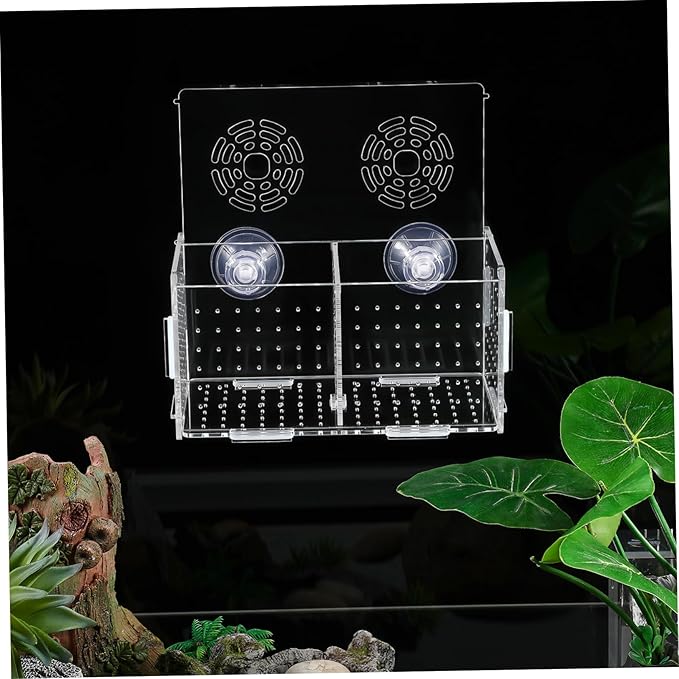 Aquarium Fish Tank Breeding Box - Guppy Double Breeding Hatchery Incubator, Safe Breeding and Egg Protection for Shrimp Clownfish