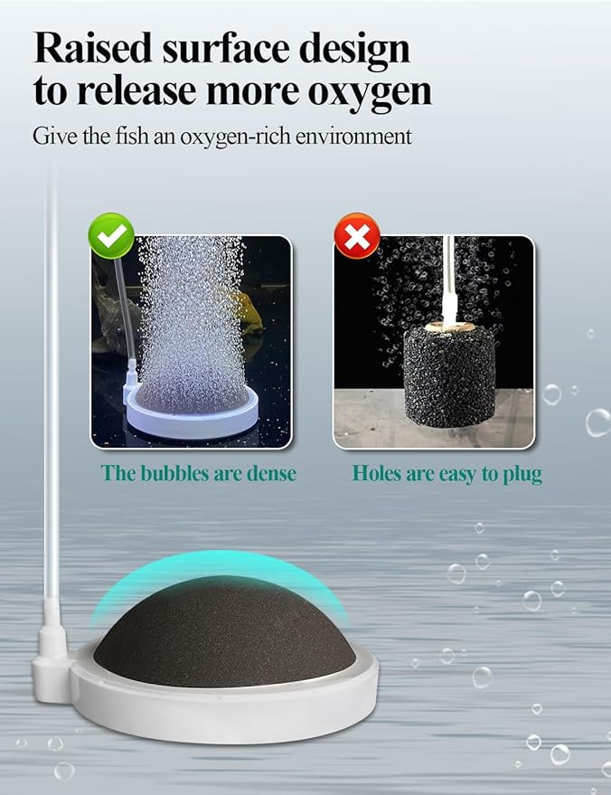 Aquarium Air Stone Fish Tank Bubbler Small Nano Air Bubble Stone Super-High Dissolved Oxygen Diffuser Makes Super Tiny Bubbles 3.2 Inch Airstones