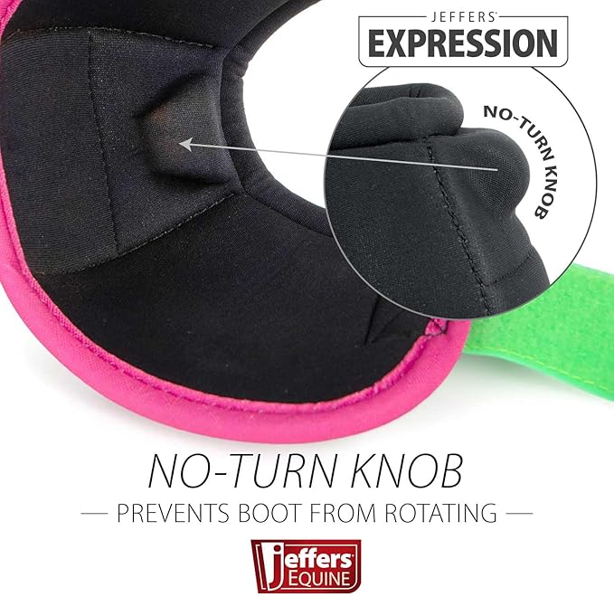 Jeffers Expression No Turn Bell Boots for Horses - Skater Cowgirl, Large | Shock Absorbing Hoof Protection | Secure Double Hook & Loop Closure, Perfect for Turnout, Training, & Riding - 1 Pair