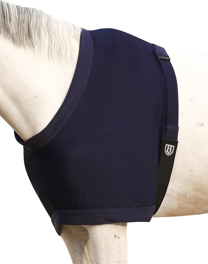 Harrison Howard Horse Shoulder Guard Thick Stretchy with Inner Soft Fleece Lining Adding Comfort Prevents Chafing Navy M
