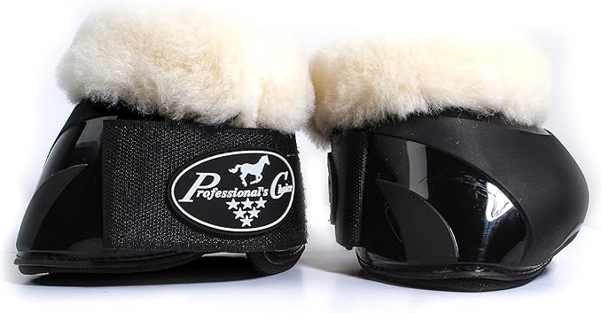 Professional's Choice Spartan II Fleece Bell Boots | Shaped for Ultimate Overreach Protection | Comfort & Shock Absorbing Neoprene Interior