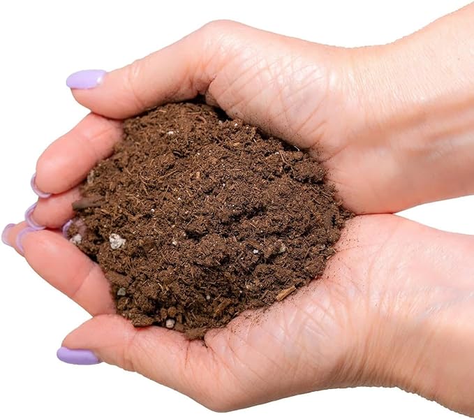 GARDENERA Premium Bamboo Potting Soil Mix - (2 Quart Bag)