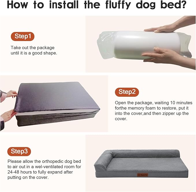 Orthopedic Dog Bed Medium Size Dog, 3 Inch Memory Foam Pet Bed for Small and Medium Dogs, Washable Removable Cover, Nonskid Bottom, Waterproof, 30x20 Inches S Dark Grey