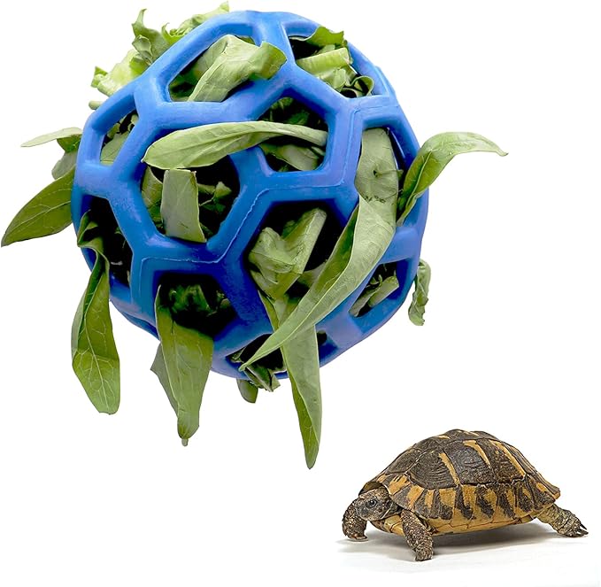Tirifer Tortoise Feeder Ball, 5.5 inch, Encourages Foraging Behaviors, Keeps Pets Entertained