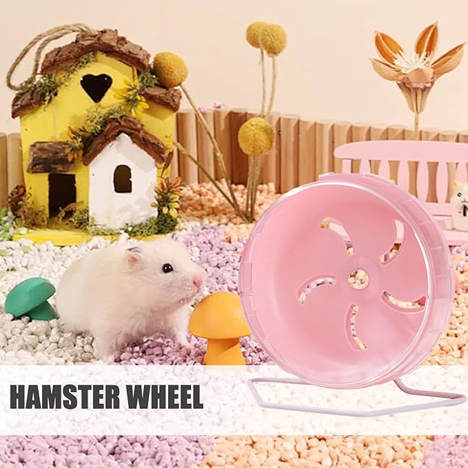 Doefo Silent Hamster Wheel 6 Inch - Quiet Hamster Wheel Dwarf Hamster Toys | Hamster Exercise Wheels Small Animal Toys, Exercise Wheel for Hamsters, Gerbils, Mice, Hedgehog