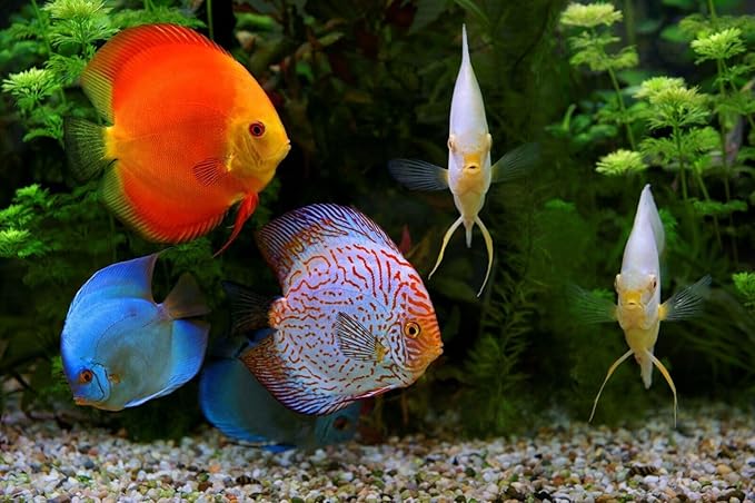 Aquatic Foods Inc. Brine Shrimp Flakes for Freshwater Cichlids, Angels, Tetras, Guppies, Marine Tangs, Butterflies, Angelfish, Anthias, Clown Fish. WL…1-lb (2 x 1/2-lb Bags)