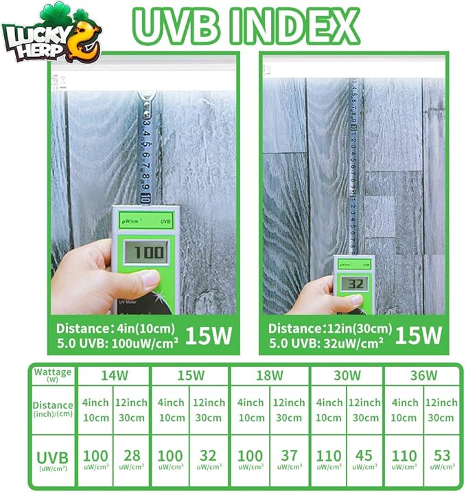 LUCKY HERP 15inch 14W T8 UVB 5.0 Reptile Light, UVA UVB Bulb, Fluorescent Lamp for Reptiles Amphibian