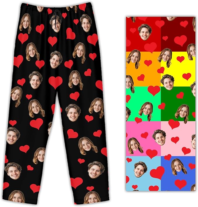 Personalized Pajama Pants For Men Women Custom Pajama Pants With Face Custom Face Pajamas Funny Customized Gifts