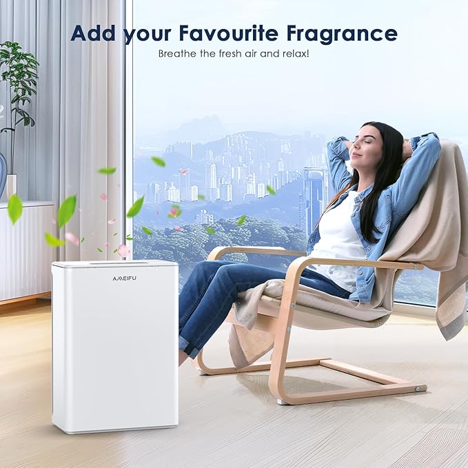 AMEIFU Air Purifiers for Home Large Room up to 2300sq.ft, H13 True Hepa Air Purifiers with PM 2.5 Air Quality Display, Air Cleaner with Washable Pre-Filter for Pets Hair, Dander, Smoke, Pollen