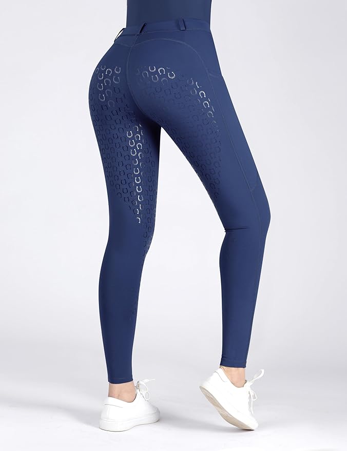 Harrison Howard Women's Horse Riding Pants Double Pocket Silicone Full-Seat Breeches Equestrian Breeches