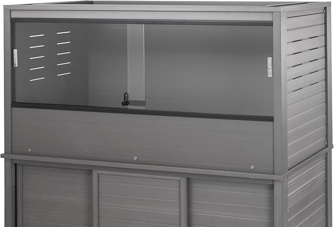New Age Pet ECOFLEX Large Reptile Enclosure with Matching Cabinet Stand Set in Grey
