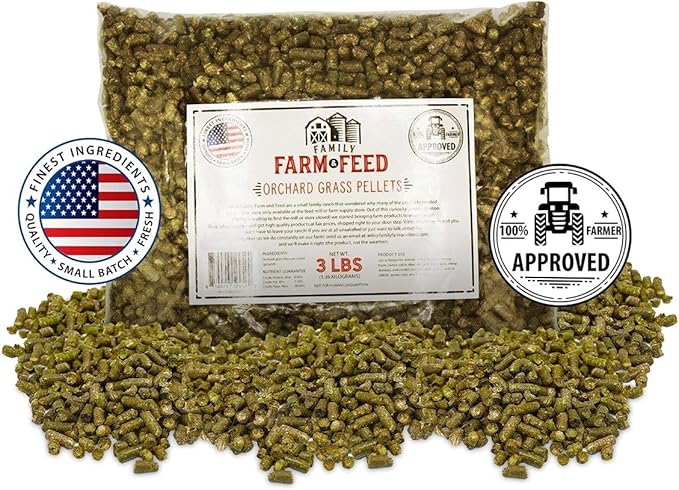 | Orchard Grass Food | Small Pet | Young and Adult | Pellets | 3 Pounds