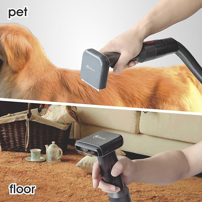 Pet Vacuum Grooming Brush Hair Comb Shedding Deshedding Attachment Tool for Dogs and Cats