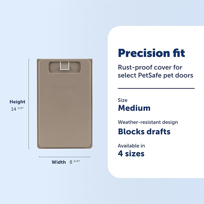 PetSafe Closing Panel Pet Door Cover - Restrict Pet Access - Durable Plastic Cover - Rust-Proof - Easy to Use - Medium