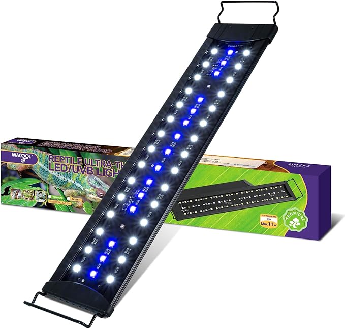 Dimming LED UVB Reptile Light, 24“ LED Reptile Light Bar with Brightness Adjustment & 3 Light Modes, UVB 5.0