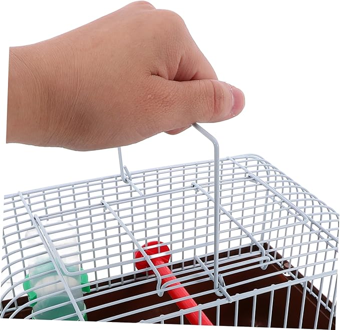 BESPORTBLE Portable Bird Cage for Lovebirds Spacious Travel Carrier with Perch Food Box Waterer Lightweight Convenient Cage for Parrots Small Pets for Outdoor Use