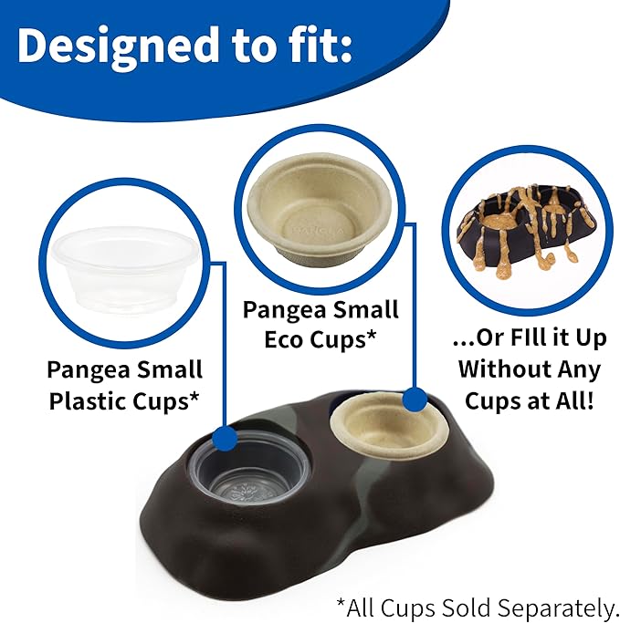 Pangea Ultimate Eco Dish, Crested Gecko Food and Water Bowl for Terrestrial Lizards, Durable Silicone Feeding Accessory for Reptile Terrariums 3.125in x 5.5in (Grey Marble)