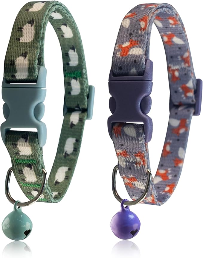 Yizepet Cat Collars, Breakaway Kitten Collar, Cute Kitty Collar in 2 Pack, Pet Supplies Accessories