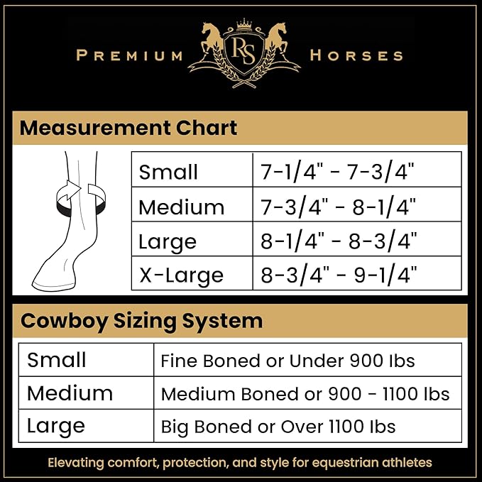 RS Premium Design Gold Line Horse Boots | Comfortable, Protective & Shock Absorber | Sport Boots for Horses Best for Jump Training | Ok Fabric 1682D Provides Ultimate Flexibility (Reflective, Medium)