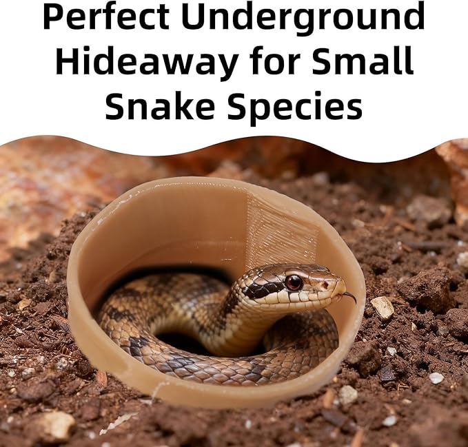 Reptile Underground Corner Cave Viewing Hide Lizard Hognose Leopard Snake Gecko Hideout Habitat Tank Enrichment Reptile Decoration Accessories Toys Ornaments Supplies