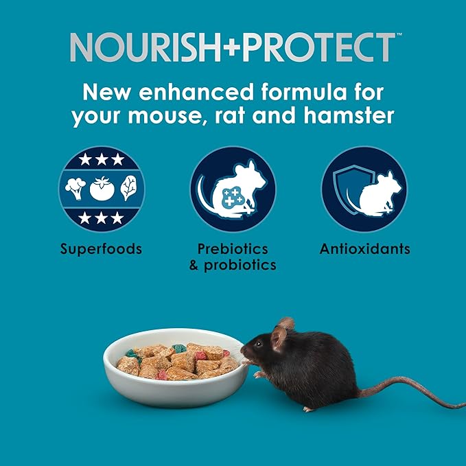 Kaytee Forti-Diet Pro Health Nourish+Protect Mouse, Rat & Hamster Food, Comprehensive Nutrition Backed by Science, Digestive Health, Immune Support, 20 Pounds