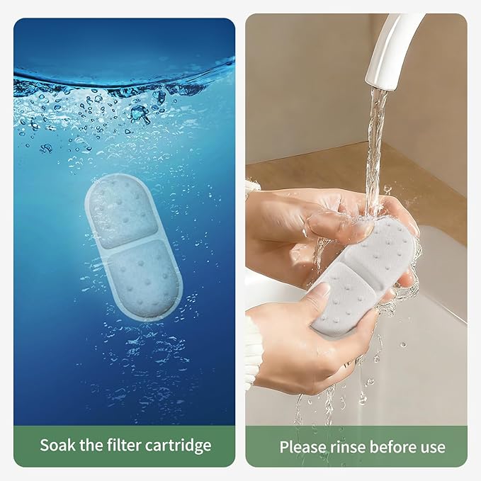 Cat Water Fountain Filters, APAUK 4 Pack Replacement Filters & Sponges,Only Applicable to APFSS-3201