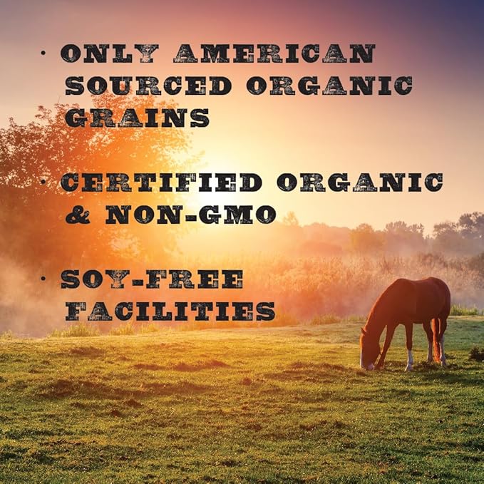 New Country Organics | Elite Horse Feed for Horses Under The Stresses of Competition and Travel | Corn-Free and Soy-Free | 14% Protein | Certified Organic and Non-GMO | Grain & Oats Feeder 40 lbs