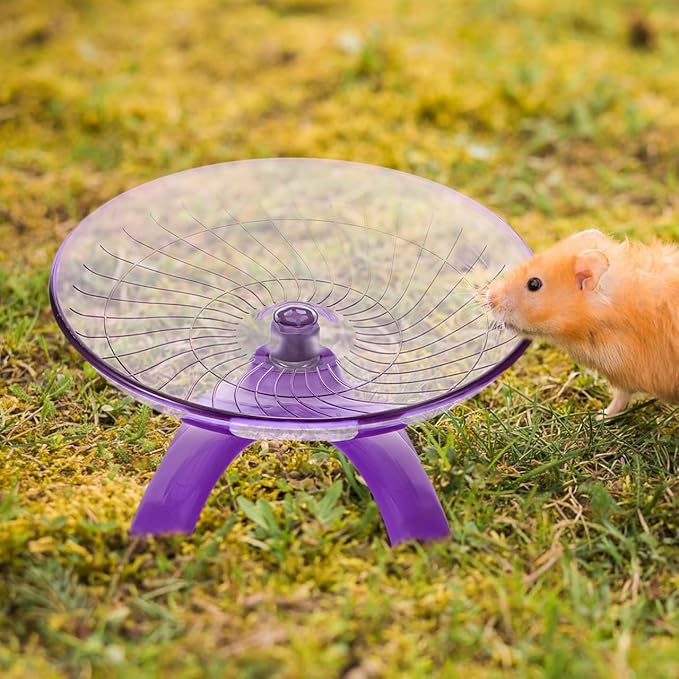POPETPOP Silent Hamster Running Wheel 7 Inch Exercise Toy for Hamsters Gerbils Mice Hedgehogs Squirrels Quiet Fitness Wheel for Small Pets