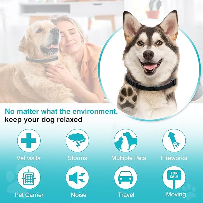 6 Packs Calming Collar for Dogs Dog Calming Pheromones Collar Separation Anxiety and Stress Relief Anti Anxiety 60 Days Calm Pheromone Collars Adjustable Waterproof for Small Medium Large Dogs 25 Inch