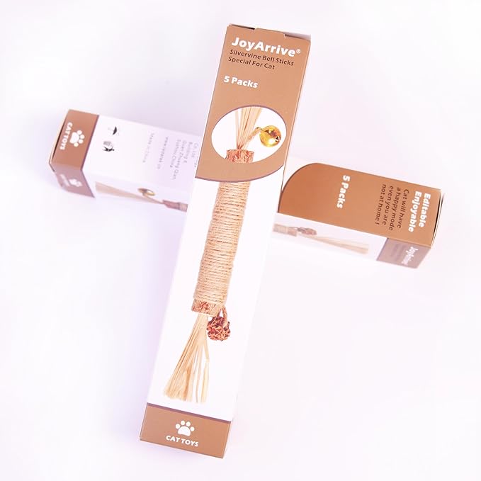 Natural Dried Matatabi Cat Chew Stick with Gall Fruit, Raffia Grass & Bell Cat Ball Toys, Handmade Silvervine Sticks Interactive Catnip Toy for Teething & Entertainment (Size M Color B)