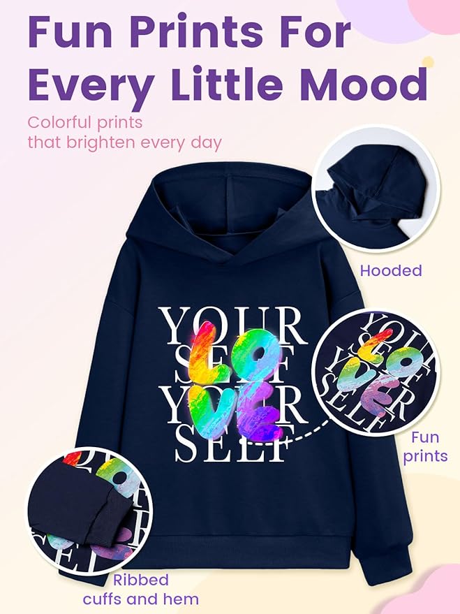 WELAKEN Sweatshirts for Girls Toddler & Kids II Little Girl's Pullover Tops Sweaters & Hoodies