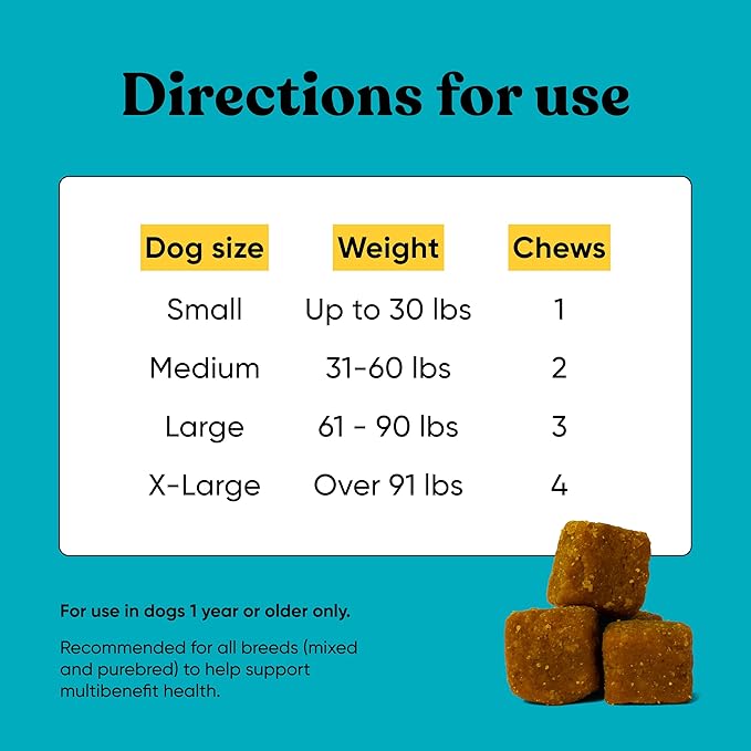 Embark Dog Multibenefit – All-in-1, Supplements for Dogs – Glucosamine, Chondroitin, Joint Support – Skin, Coat, Brain, and Immune Health – Vet-Formulated and All-Natural – 90 Soft Chews