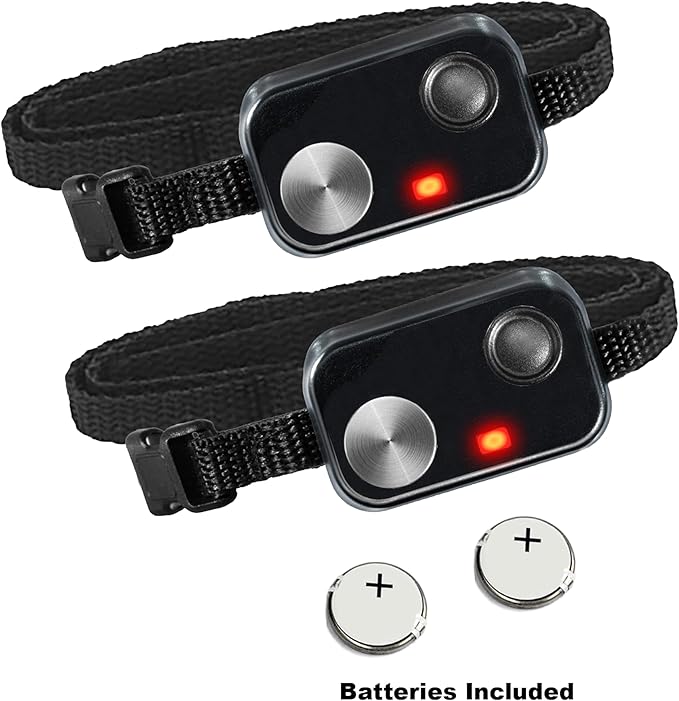 MS-5 Automatic Pet Door Collar 2-Pack, Genuine High Tech Pet Brand Dog Collar for Power Pet Doors - Econ Series, Waterproof (Black Case & Strap) - MS-5 ECON 2-PK