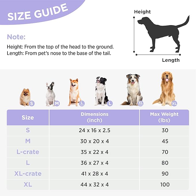 LE SURE Dog Beds Large Sized-Thick Shredded Chopped Foam Pet Bed Indoor with Removable Cover, Cute Modern Fuzzy Plush & Anti Slip Bottom, Brown