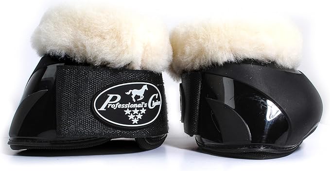 Professional's Choice Spartan II Fleece Bell Boots | Shaped for Ultimate Overreach Protection | Comfort & Shock Absorbing Neoprene Interior