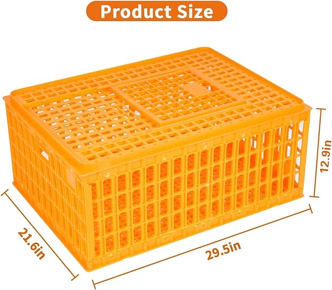 Poultry Carrier Crate Plastic Chicken Transport Crate Cage Heavy Duty Chicken Carrier Crates Crates Transport Box