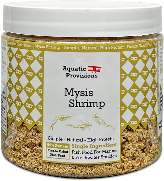 Mysis Fish Food 2.5 oz, Freeze Dried, for Freshwater and Marine Aquarium Fish