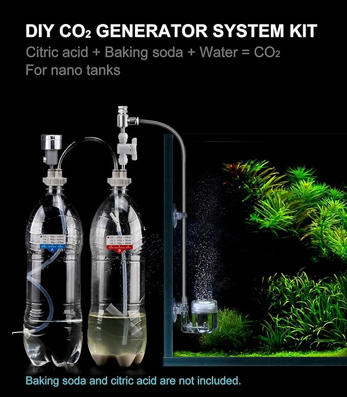 G211 Aquarium DIY CO2 Generator System Kit with Needle Valve & CO2 Diffuser