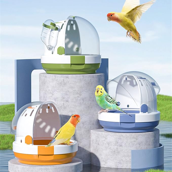 Bird House, Portable Clear Bird Parrots Transport Cage Window Carrier Bag Breathable Bird Carrier Travel Bag