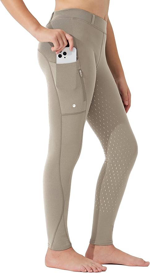 Willit Girls Fleece Horse Riding Pants Equestrian Breeches Kids Winter Riding Tights Thermal Schooling Tights