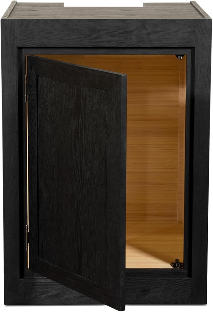 80G 80 Gallon Starfire Rimless SC Aquariums 32x24x24 12mm Pnp System with Black Wood Cabinet