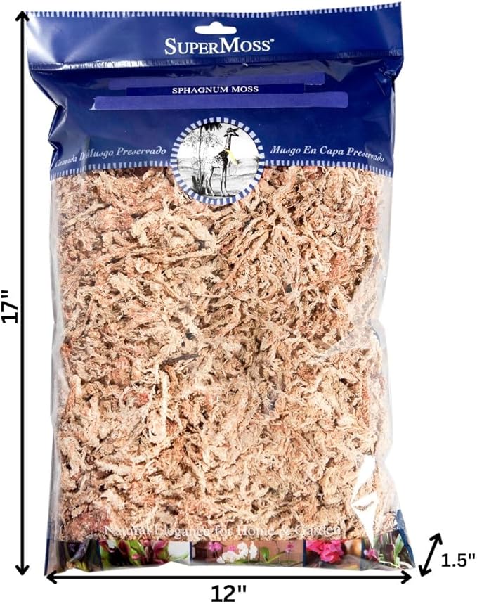 SuperMoss (22301) Orchid Sphagnum Moss Dried, Natural, 8oz
