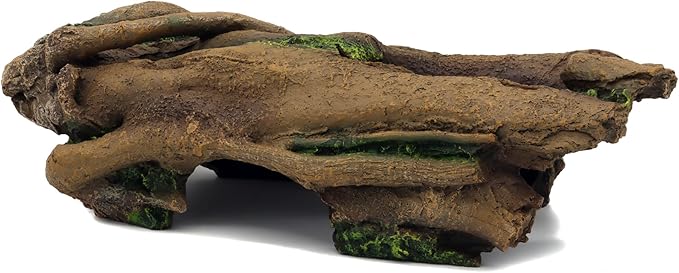JIHAQUA Aquarium Resin Bark Terrarium Decor, Lizard, Snake or Reptile Hide,Lizard, Spider and Aquarium Fish Hide Cave (Large Bark B)